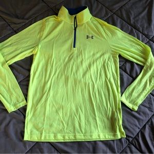 Bright yellow / Neon Underarmour Run Under Armour HeatGear shirt - size SM/P